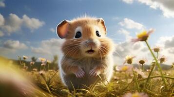 ai gegenereerd hamster hoog kwaliteit beeld foto