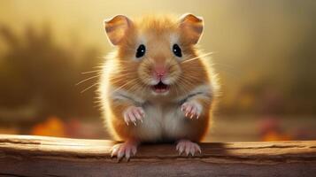 ai gegenereerd hamster hoog kwaliteit beeld foto