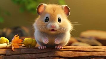 ai gegenereerd hamster hoog kwaliteit beeld foto