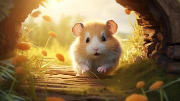 ai gegenereerd hamster hoog kwaliteit beeld foto