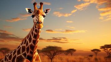 ai gegenereerd giraffe hoog kwaliteit beeld foto