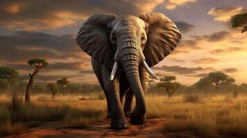 ai gegenereerd olifant hoog kwaliteit beeld foto