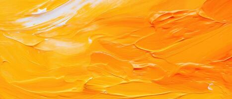 ai gegenereerd levendig oranje structuur gevangen genomen in acryl of olie verf, ai gegenereerd foto