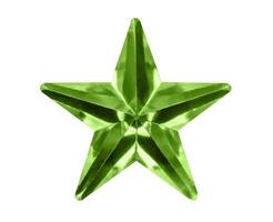 groen ster juwelen sticker geïsoleerd Aan wit achtergrond foto