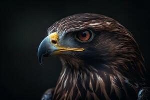 ai gegenereerd portret bruin adelaar roofvogel. genereren ai foto