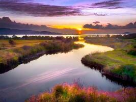 ai gegenereerd mooi natuur en achtergrond foto. foto