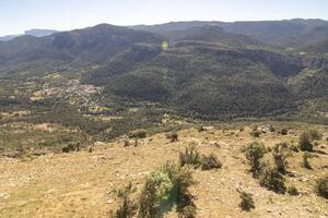 landschappen en trails van de mooi natuur van de Sierra de Cazola, Jaen, Spanje. natuur vakantie concept. foto