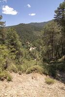 landschappen en trails van de mooi natuur van de Sierra de Cazola, Jaen, Spanje. natuur vakantie concept. foto