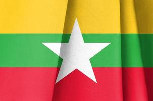 stoffen vlag van myanmar foto