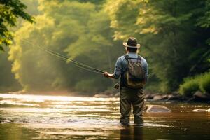 ai gegenereerd Mens Holding forel. genereren ai foto