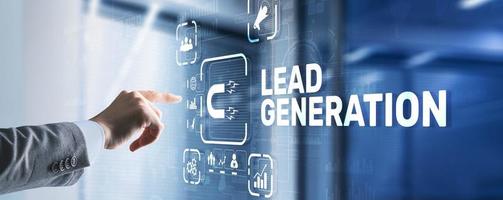 lead generatie. het vinden en identificeren van klanten voor uw zakelijke producten of diensten foto