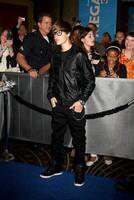 los angeles - okt 30 justin bieber arriveert Bij de megamind la première halloween extravagant Bij man's Chinese theater Aan oktober 30, 2010 in los engelen, ca foto