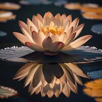 ai gegenereerd lotus bloem behang foto