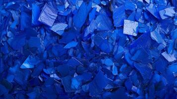 ai gegenereerd blauw verpletterd glas structuur recycling kunst concept foto