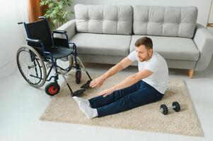 fysiek activiteiten voor gehandicapt mensen. foto