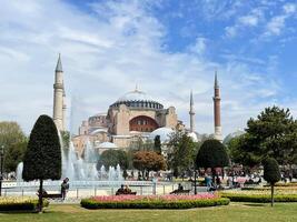 hagia sophia - een van de hoofd attracties van Istanbul, kalkoen foto