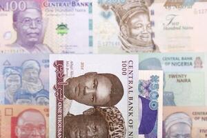 Nigeriaans geld een bedrijf achtergrond foto