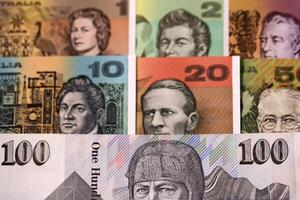 oud Australisch geld een bedrijf achtergrond foto