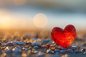 ai gegenereerd viering stijl van kleurrijk liefde harten in Valentijn dag foto