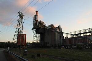 verlaten beton fabriek langs de co kanaal in williamsport Maryland foto