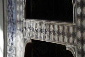 detail van decoratie van topkapi paleis Istanbul, kalkoen, oude poef residentie foto