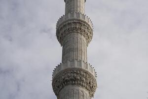 sultanahmet blauw moskee in Istanbul, kalkoen - de minaretten toren foto