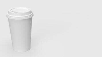 de koffie papier kop voor heet drinken concept 3d weergave. foto