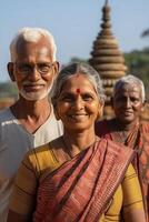 ai gegenereerd een groep van verschillend indianen staand kant door kant, creëren een zin van eenheid en solidariteit. foto