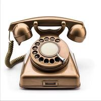 ai gegenereerd wijnoogst roterend wijzerplaat telefoon, retro charme voor een vervlogen tijdperk. tijdloos communicatie, ai gegenereerd. foto