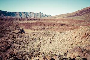 landschap in teide nationaal park, kanarie eiland tenerife, Spanje foto