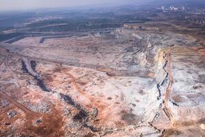 Open pit de mijne - antenne visie foto