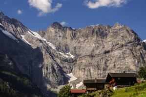 visie van de Zwitsers Alpen mooi gimmelwald dorp, centraal Zwitserland foto