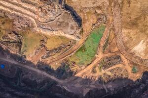 Open pit de mijne - antenne visie foto