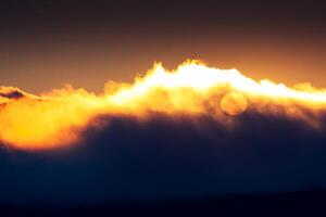 lucht net zo zonsondergang in kanarie eilanden tenerife, spanje foto