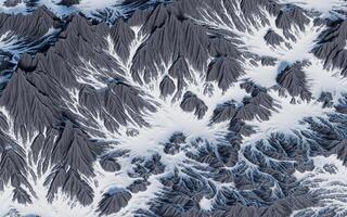 sneeuw bergen landvorm achtergrond, 3d weergave. foto