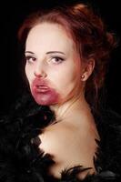 vrouw vampier of zombie foto