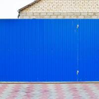 blauw poort en hek foto