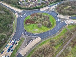 hoog hoek visie van corby stad van Northamptonshire Engeland Verenigde koninkrijk. november 1e, 2023 foto