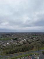 hoog hoek visie van corby stad van Northamptonshire Engeland Verenigde koninkrijk. november 1e, 2023 foto