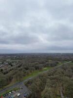 hoog hoek visie van corby stad van Northamptonshire Engeland Verenigde koninkrijk. november 1e, 2023 foto