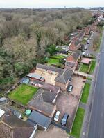 hoog hoek visie van corby stad van Northamptonshire Engeland Verenigde koninkrijk. november 1e, 2023 foto