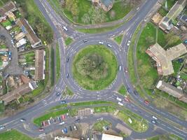 hoog hoek visie van corby stad van Northamptonshire Engeland Verenigde koninkrijk. november 1e, 2023 foto