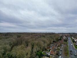 hoog hoek visie van corby stad van Northamptonshire Engeland Verenigde koninkrijk. november 1e, 2023 foto