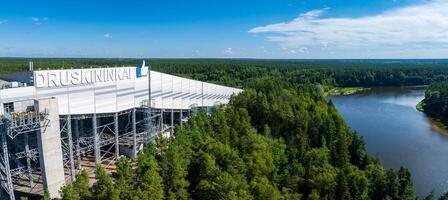 antenne visie van druskininkai spa toevlucht foto