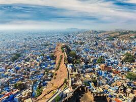 jodhpur de blauw stad, rajasthan, Indië foto