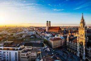 antenne visie van München, Duitsland foto