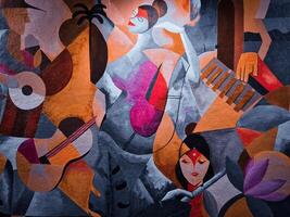 foto abstract verf achtergrond met multi gekleurde waterverf schilderen, achtergrond behang