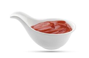 ketchup in kom geïsoleerd Aan wit foto