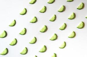 komkommerpatroon halve cirkels bovenaanzicht plat leggen