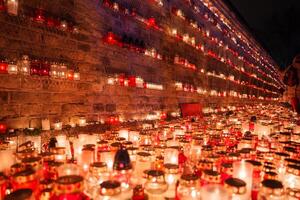 kaarslicht herinnering voor letland onafhankelijkheid dag viering foto